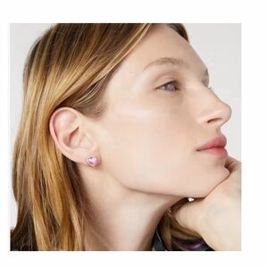 Kate Spade Pink Hearts Pave Earrings